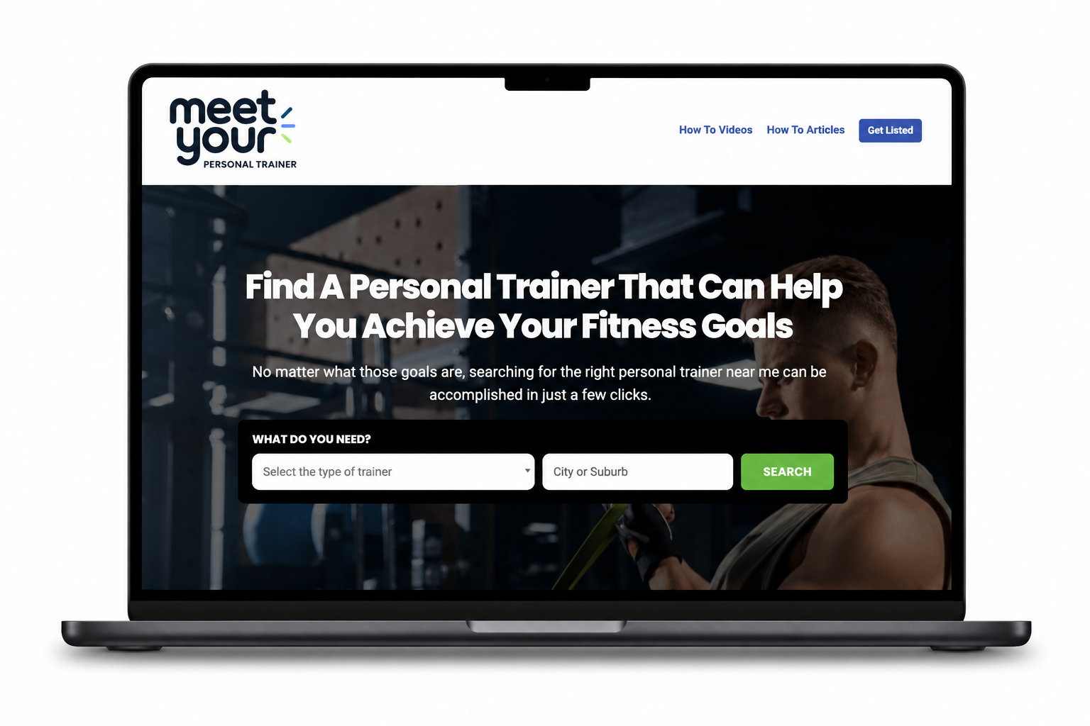 Meet Your Personal Trainer website example